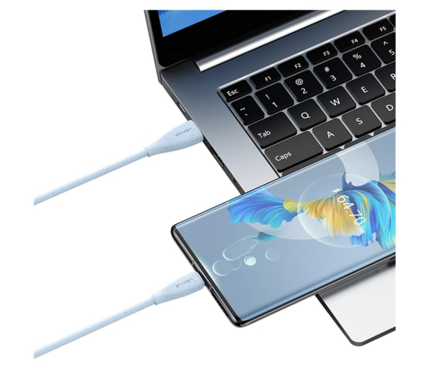 USAMS Kabel Green Series SJ714 18W 3A USB-A do USB-C 1m niebieski - 1568992 - zdjęcie 5